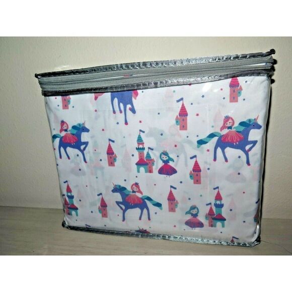 Urban Domain Kids 3 Pc Twin Sheet Set Unicorns Elsa Pink Purple White $60 - Picture 4 of 6